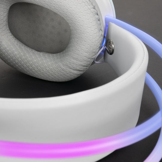 Mars Gaming Mh-Glow Over Ear Gaming Headset with 3.5 mm Connectivity White for Nintendo Switch