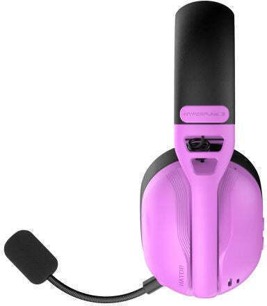 HATOR Hyperpunk 3 Wireless Over Ear Gaming Headset with Bluetooth / USB Connectivity Purple for PC