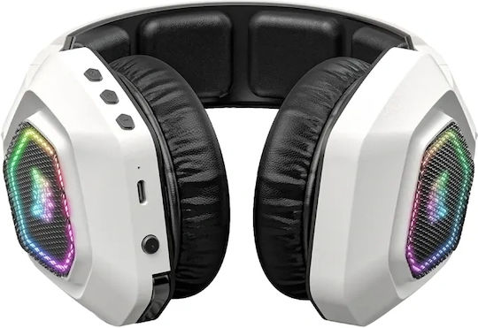 Onikuma T209 Wireless Over Ear Gaming Headset with Bluetooth Connection White for PC