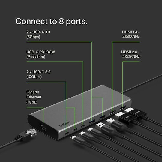 Belkin Connect USB-C Stație de andocare cu HDMI 4K PD Ethernet