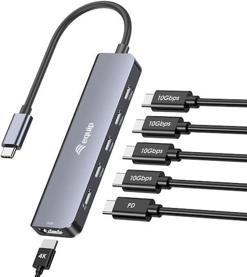 Equip USB-C Docking Station mit 4K PD Ethernet Gray (133499)