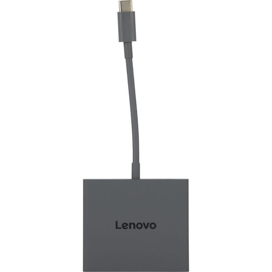 Lenovo 4 in 1 Hub Gen2 USB-C Docking Station with HDMI 4K Gray