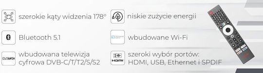 Aiwa Смарт Телевизор 43" Full HD Edge LED GO60804FHD (2024)
