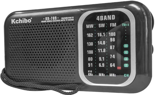 Kchibo KK-789 Φορητό Ραδιόφωνο Ρεύματος / Μπαταρίας Μαύρο