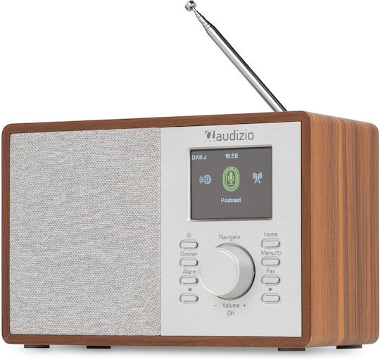 Audizio Настолен радиоприемник DAB+ с Bluetooth Кафяв