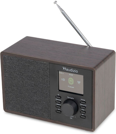 Audizio Cosa Επιτραπέζιο Ραδιόφωνο DAB+ με Bluetooth Καφέ