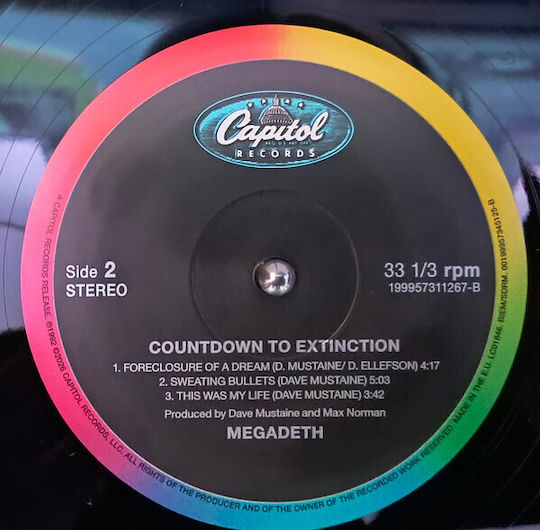 Megadeth Countdown To Extinction 2lp Vinyl