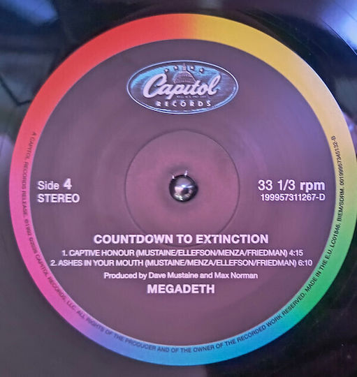 Megadeth Countdown To Extinction 2lp Vinyl