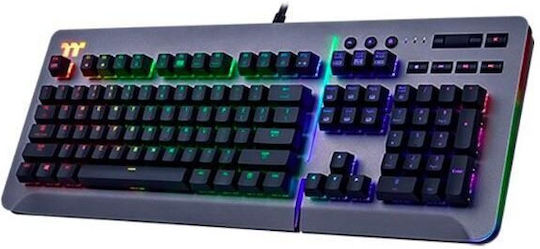 Thermaltake Level 20 Gaming Mechanical Keyboard with Cherry MX Blue switches and RGB lighting (English US) Titanium