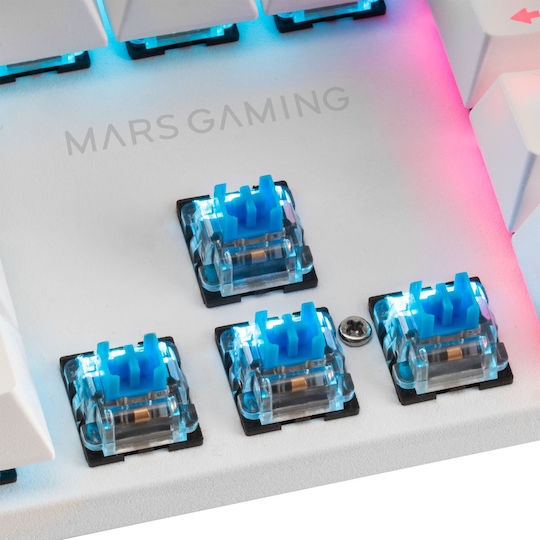Mars Gaming MK422 Gaming Mechanical Keyboard with Custom Red switches and RGB lighting (English US)