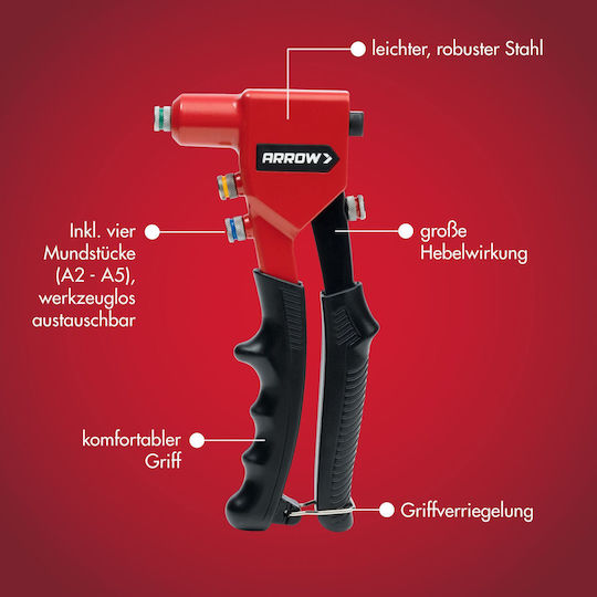 Arrow 200307 Riveter Gun Type 208mm Length
