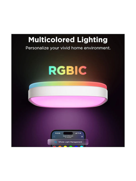 Govee Smart Πλαφονιέρα Οροφής 30εκ. με Ενσωματωμένο LED