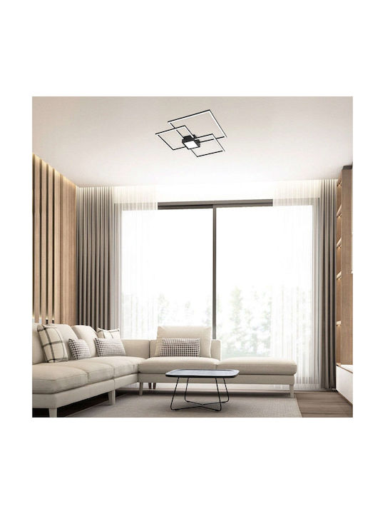 Rabalux Thabita Ceiling Mount Light 66cm Black with Integrated LED