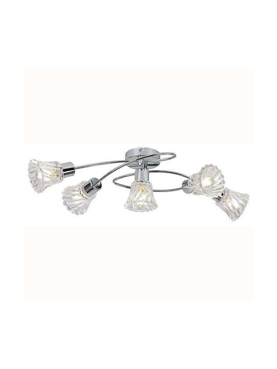 Rabalux Hestia Ceiling Mount Light 63.5cm Silver with Socket E14