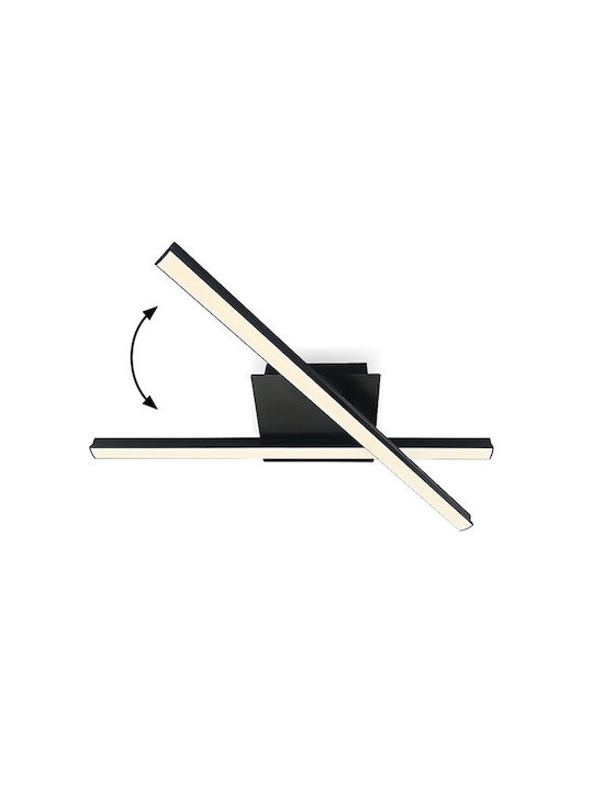 Rabalux Svetlana Ceiling Mount Light 46.5cm Black with Integrated LED