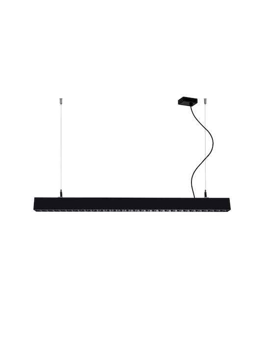 Viokef Longo Ceiling Mount Light 120.5cm Black with Integrated LED