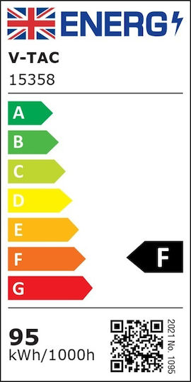 V-TAC Deckenleuchte 52cm Weiß mit Integrierter LED und Fernbedienung