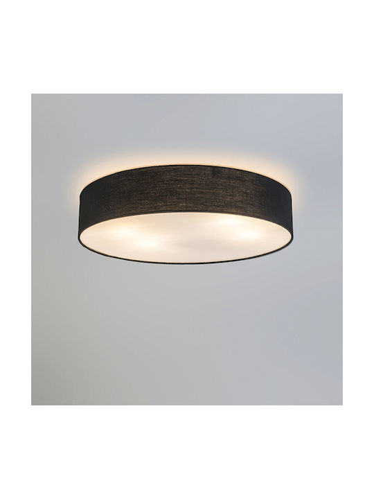 VK Lighting Πλαφονιέρα Οροφής 50εκ. Μαύρη με Ντουί E27