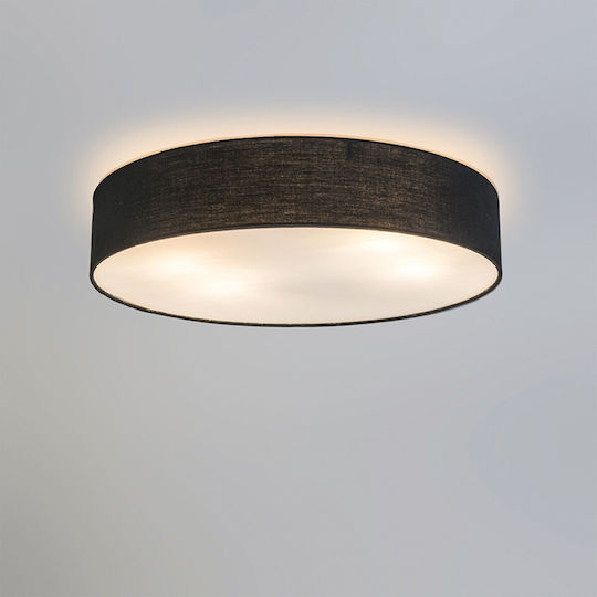 VK Lighting Πλαφονιέρα Οροφής 50εκ. Μαύρη με Ντουί E27