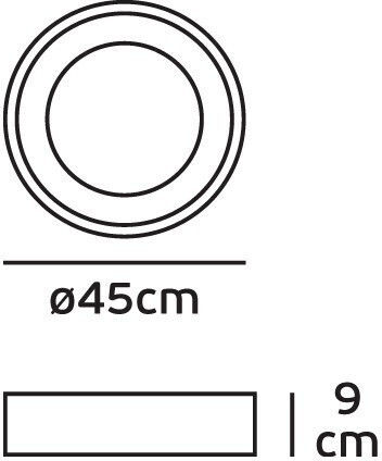 VK Lighting Plafonieră de Tavan 45.5buc Albă cu LED Integrat