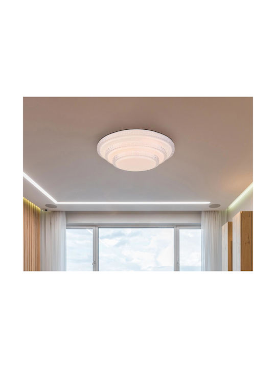 Globo Lighting Magnifique Таванно осветление 49бр Бяла с Вграден LED и Дистанционно Управление