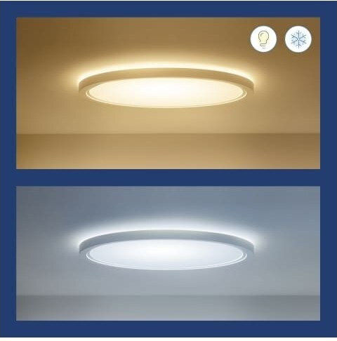 WiZ Smart Ceiling Mount Light 22cm White with Integrated LED and Remote Control