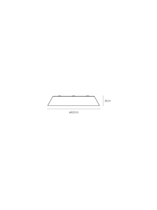 VK Lighting Ceiling Mount Light 42cm Brown with Integrated LED