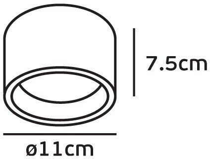 VK Lighting Plafonieră de Tavan Baie 11buc Neagră cu LED Integrat