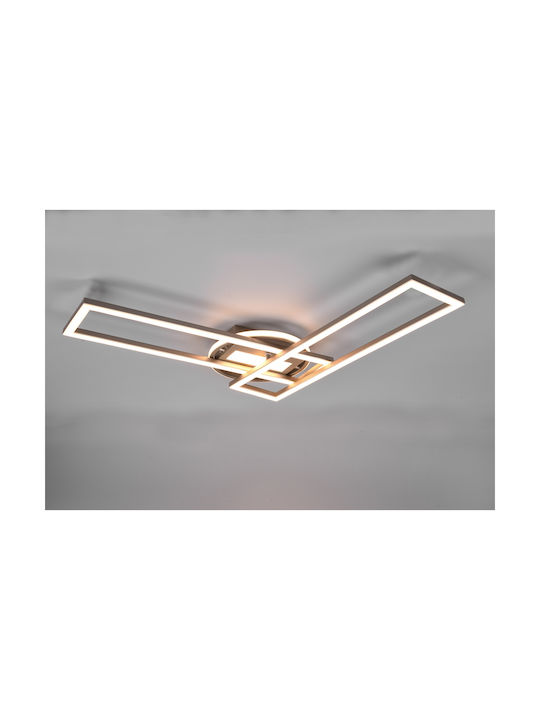Trio Lighting Twister Таванно осветление 90.5бр Сив с Вграден LED и Дистанционно Управление