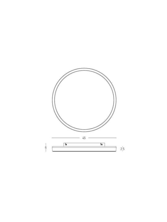 Zambelis Lights Πλαφονιέρα Οροφής Λευκή με Ενσωματωμένο LED