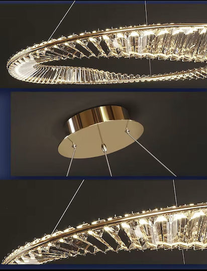Home Lighting Ovela Πλαφονιέρα Οροφής 60εκ. Χρυσή με Ενσωματωμένο LED και Τηλεχειριστήριο