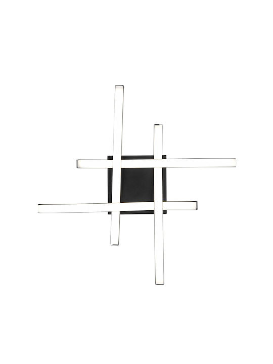 Trio Lighting Route Ceiling Mount Light 46cm Black with Integrated LED