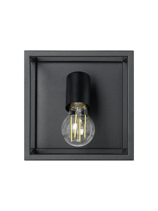 Eglo Silentina Ceiling Mount Light 18cm Black with Socket E27