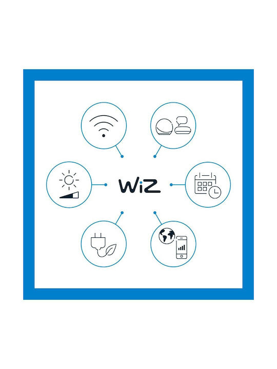 WiZ Smart Deckenleuchte 43cm Weiß mit Integrierter LED und Fernbedienung