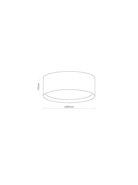 TK Lighting Juta Deckenleuchte 60cm Braun mit Fassung E27