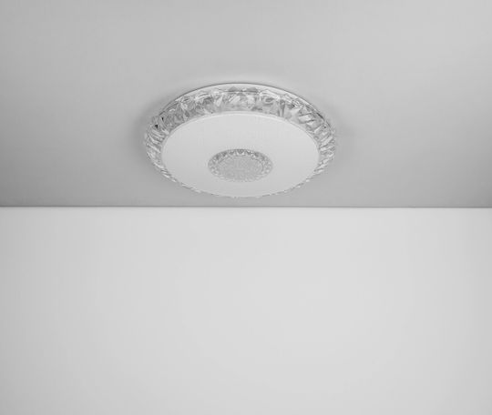 Globo Lighting Eddie Ceiling Mount Light 50cm White with Integrated LED and Remote Control