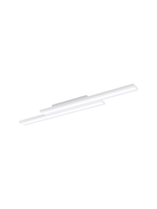 Eglo Saliteras Smart Ceiling Mount Light 116cm White with Integrated LED and Remote Control