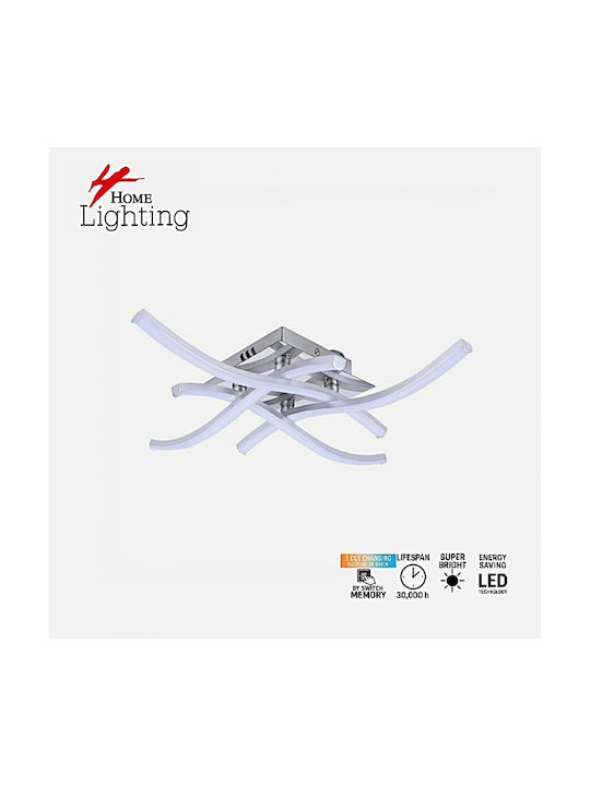 Home Lighting Cosima Πλαφονιέρα Οροφής 45εκ. με Ενσωματωμένο LED