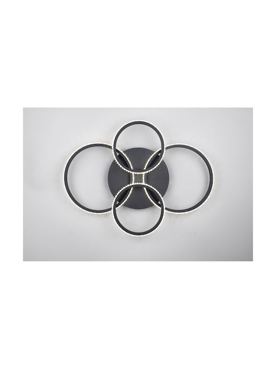 Trio Lighting Ceiling Mount Light 65cm Black with Integrated LED
