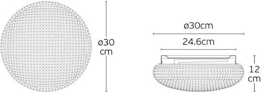 VK Lighting Plafonieră de Tavan Aurie cu LED Integrat