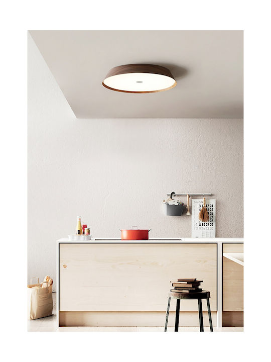 VK Lighting Πλαφονιέρα Οροφής 42εκ. Μπεζ με Ενσωματωμένο LED