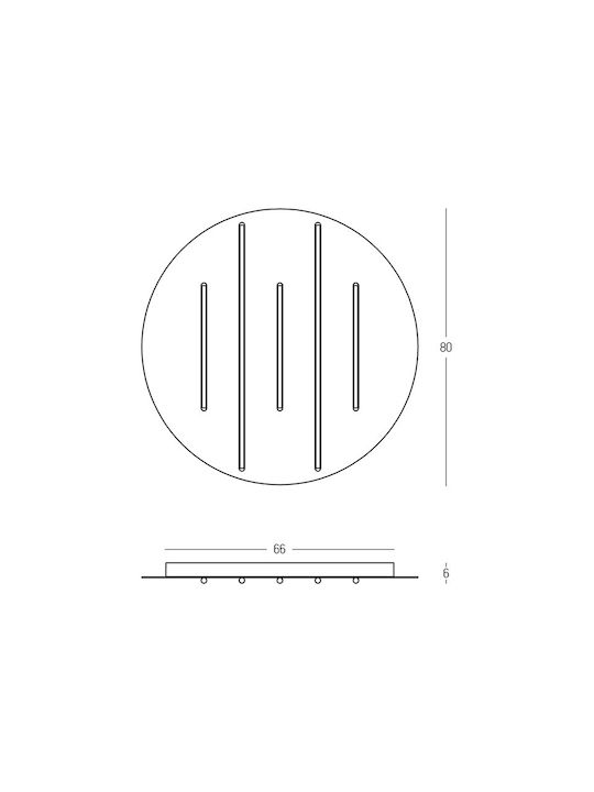Zambelis Lights Ceiling Mount Light Black with Integrated LED