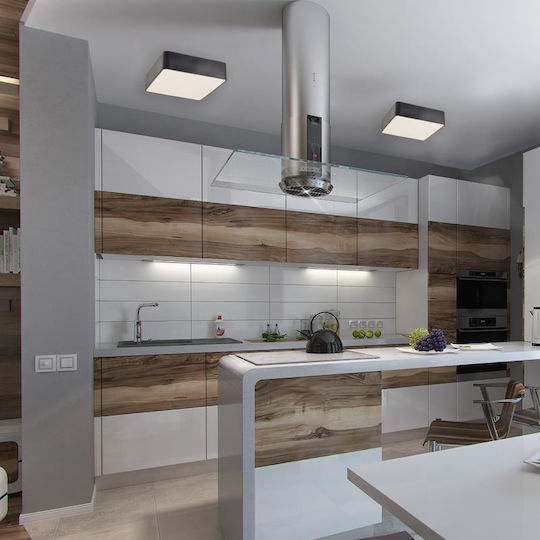 Aca Emery Ceiling Mount Light Black with Integrated LED