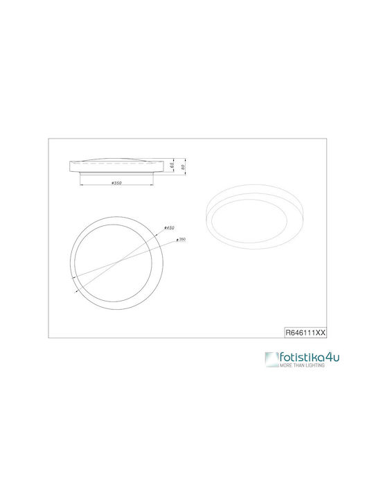 Trio Lighting Ceiling Mount Light White with Integrated LED and Remote Control