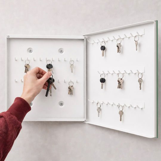 Tulup Metallic Wall Key Hook 50 Hooks 30x30x5cm