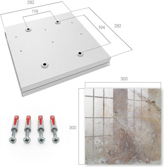 Tulup Metallic Wall Key Hook 50 Hooks 30x30x5cm