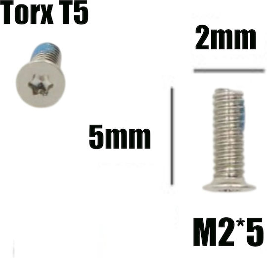 Screws Set Laptop Lenovo Ideapad S540-13iml 81xa S540-13api 81xc S540-13are 82dl S540-13itl 82h1 82dn0001cd 81xb000mcd 5s10s35178 Bottom Case Screws Torx T5 2mm X 5mm 10pcs Code 1-bolt012