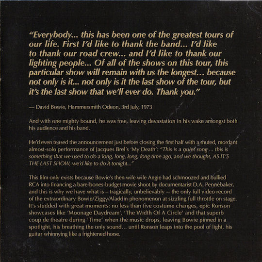 David Bowie Ziggy Stardust Spiders From Mars Motion Picture Soundtrack 50th Anniversary Edition Cd