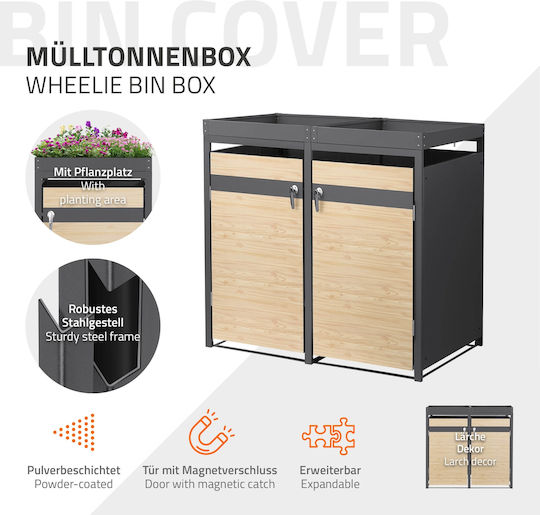 ML-Design ML-Design Kunststoff-Gewerbliche Abfallbehälter 240l Graue