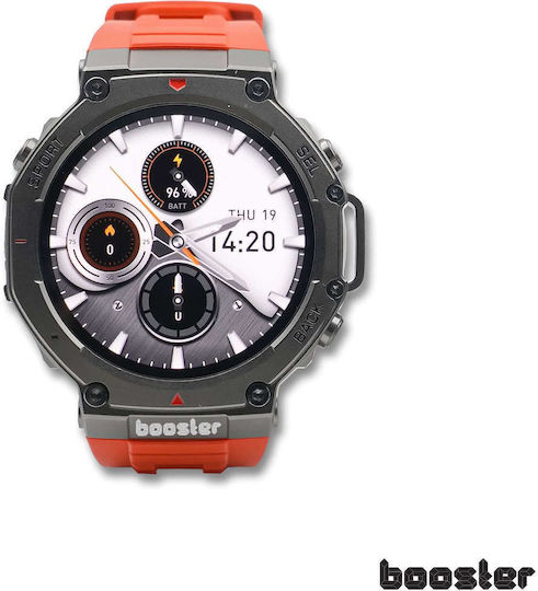 Booster Smartwatch Military M2 52mm cu Pedometru (Titaniu Spațial)